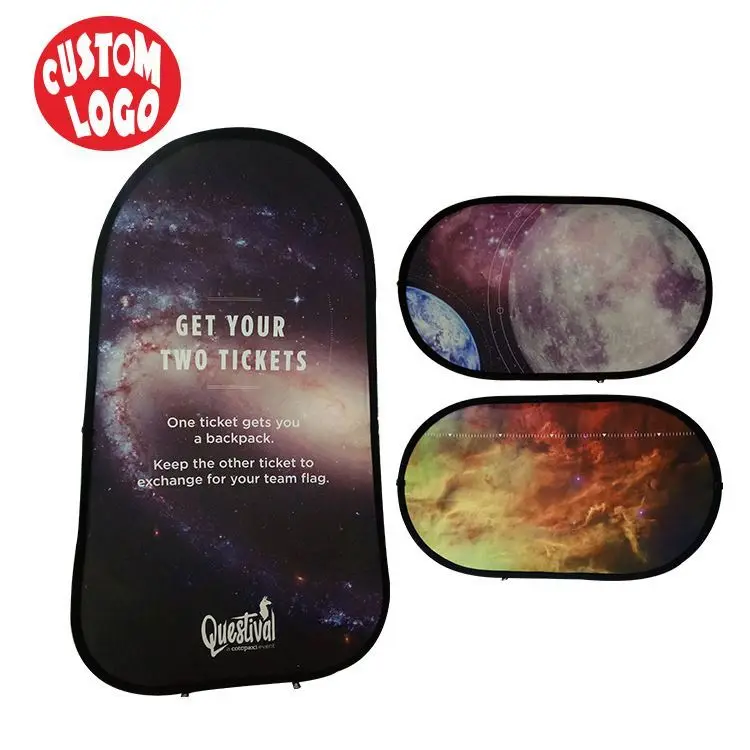 Custom Printing Logo  Large And Small Custom Horizontal Pop Up A Frame Banner