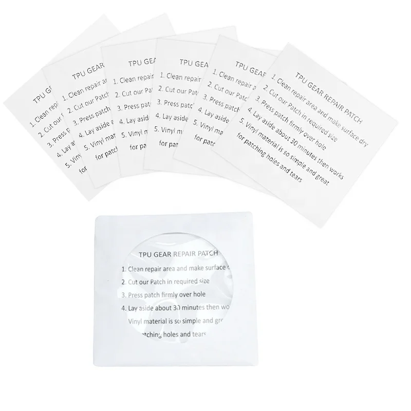 Self Adhesive Tpu Patch Leather Repair Waterproof Repair Tape TPU Plastic Patches For Camping Tent, Leather, Inflatable Products