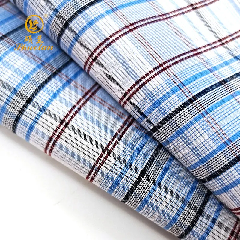 For Garment Mens Shirt Textile 100 Linen Cotton Viscose Rayon Woven Fabric Factory Shrink-resistant Yarn Uniform Fabric 120gsm