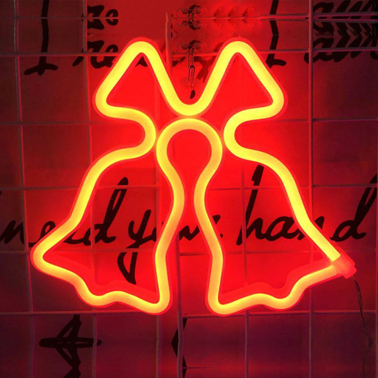 LED bell shape light ins cloud neon light star moon small night decorative light