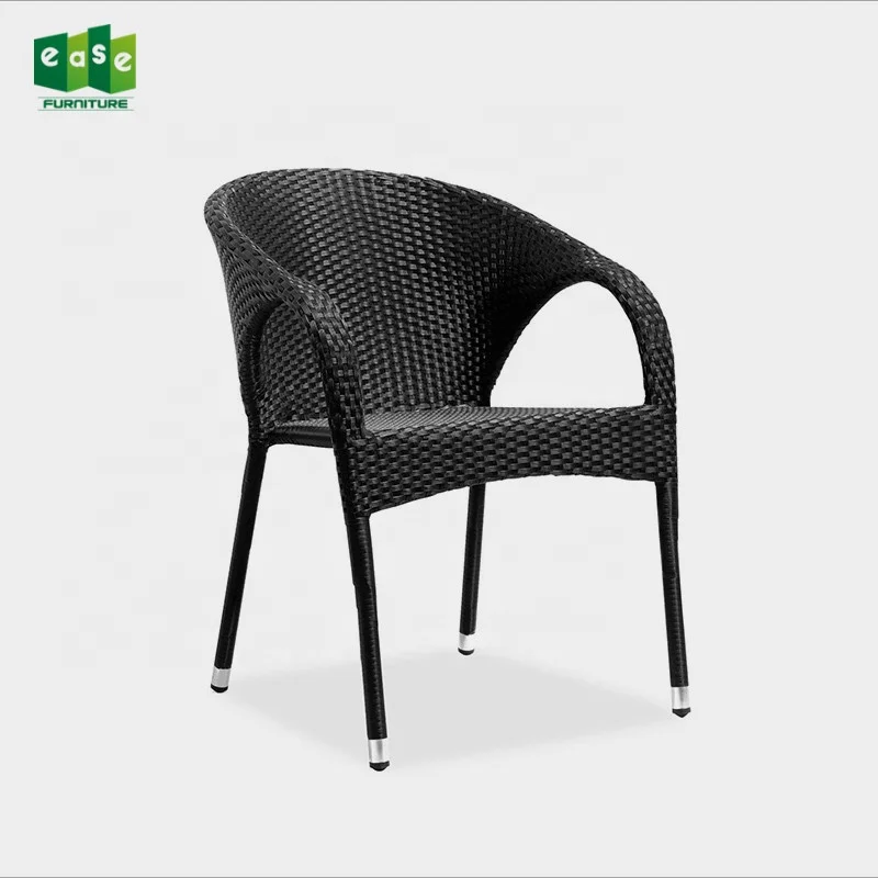 Aluminum frame PE rattan weaving outdoor garden restaurant chair E208