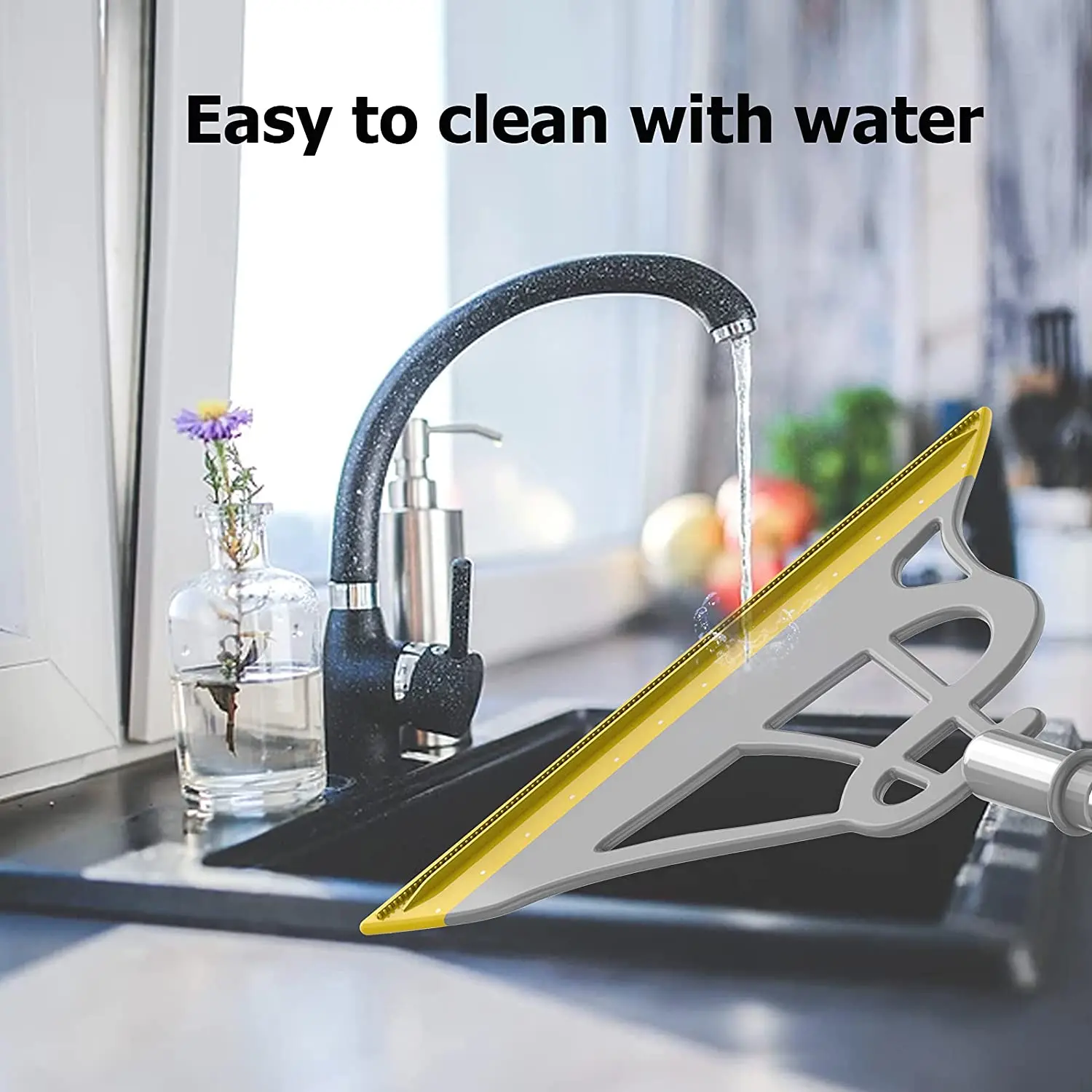 32*130CM Factory Wholesale Multifunction Magic Broom Sweeper, 2 in 1 Rubber Easy Remove Water, Pet Hair, Dust, Window Cleaning