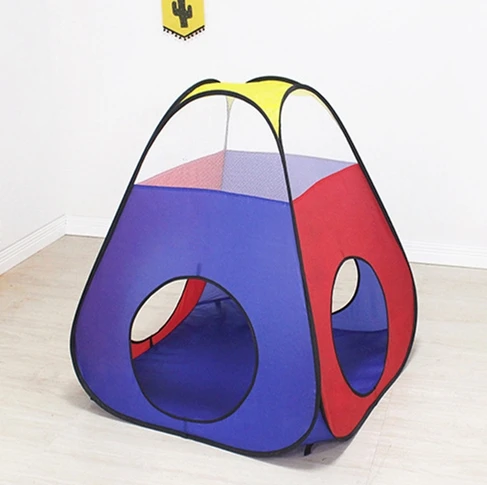 Kids Pop up 3-IN-1 Play Tent (rocket castle+Tunnel + Ball Pit)  kids play tent