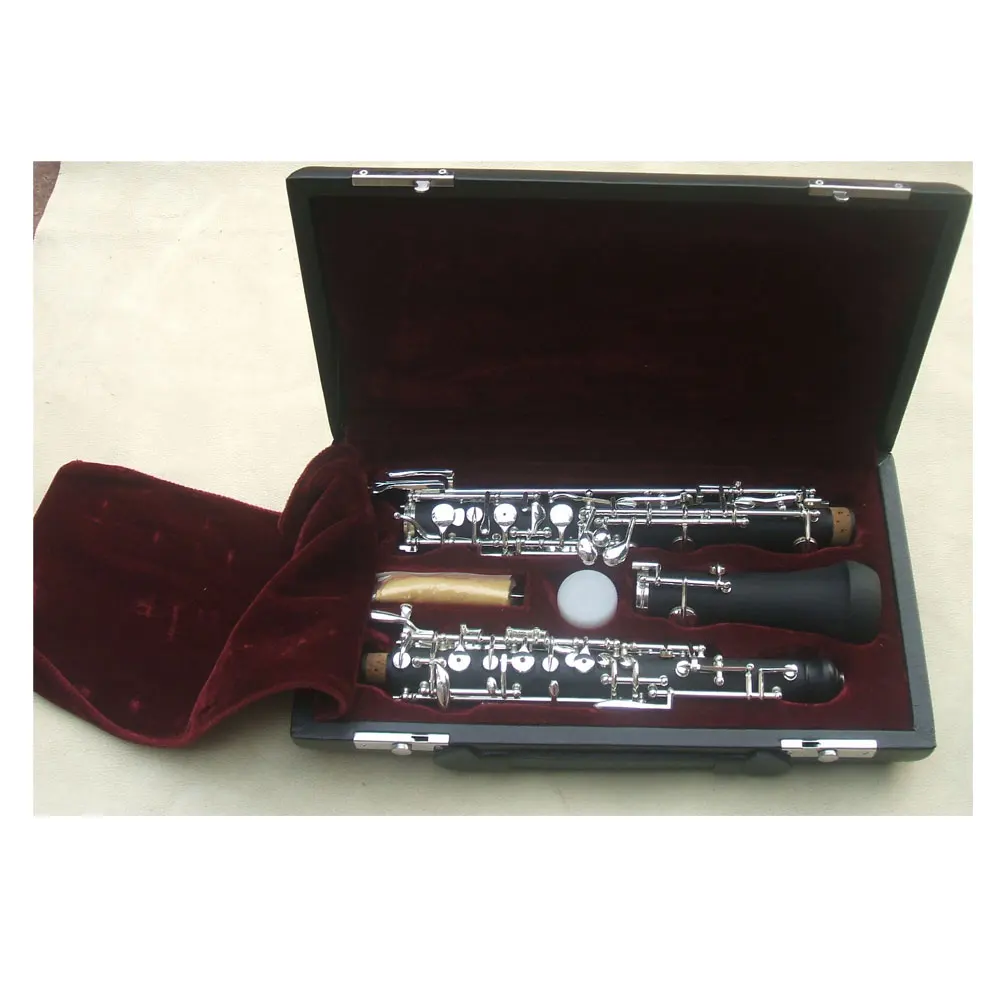 Высокое качество Профессиональный Ebonite тело серебро или никелированный Oboe оптовая торговля музыкальный инструмент OEM
