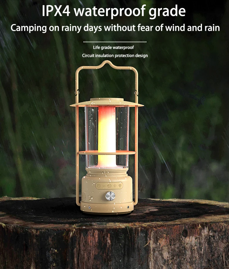 Trustworthy Outdoor Camping Light multi-color changeable light rhythm light IPX4 waterproof with Bluetooth speaker 4000mAh