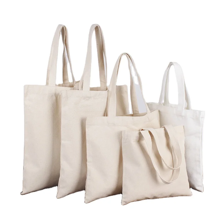 Advertising Custom Reusable Organic Cotton Canvas Promotional Shopping Tote Bags With Custom Logo Printed