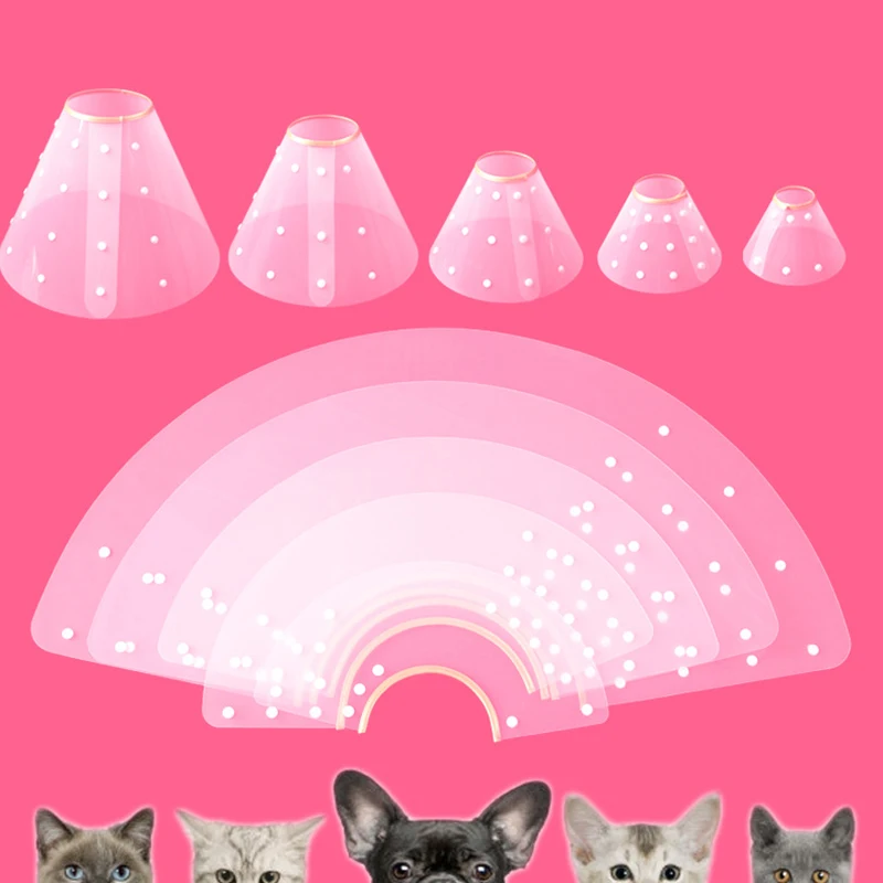 Recovery Pets Cone Elizabeth Collar Soft Plastic Snap Puppy Protective Collars Dog Pet Elizabethan Collar