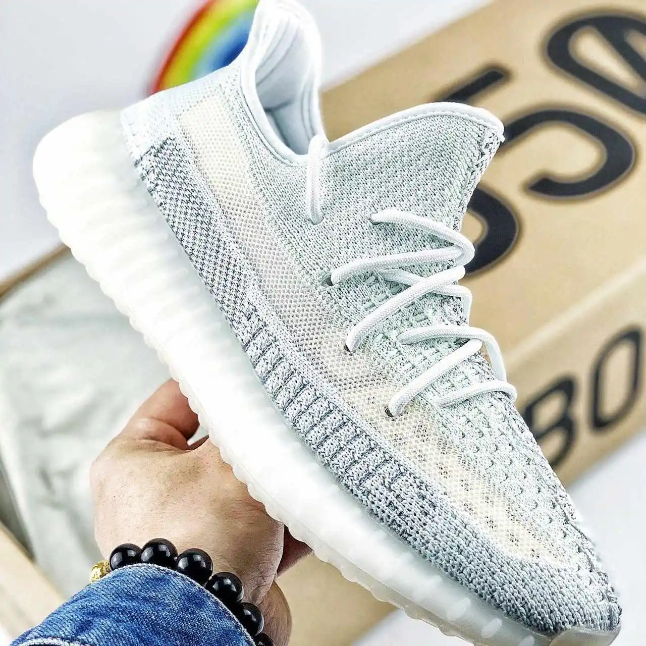 Best Quality Fashion Branded Unisex Running Shoes Original High Quality Reflective Zebra Yeezy 350 v2 Sneakers