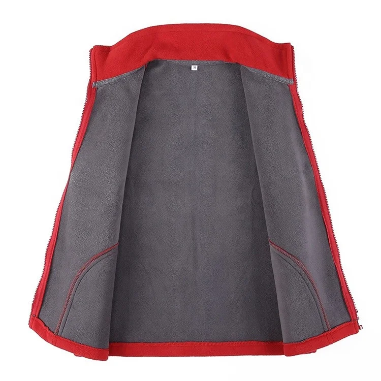 Women Fleece Jacket Polar Fleece Zip Vest Outerwear with Pockets Warm Sleeveless Waistcoat Vest Fleece