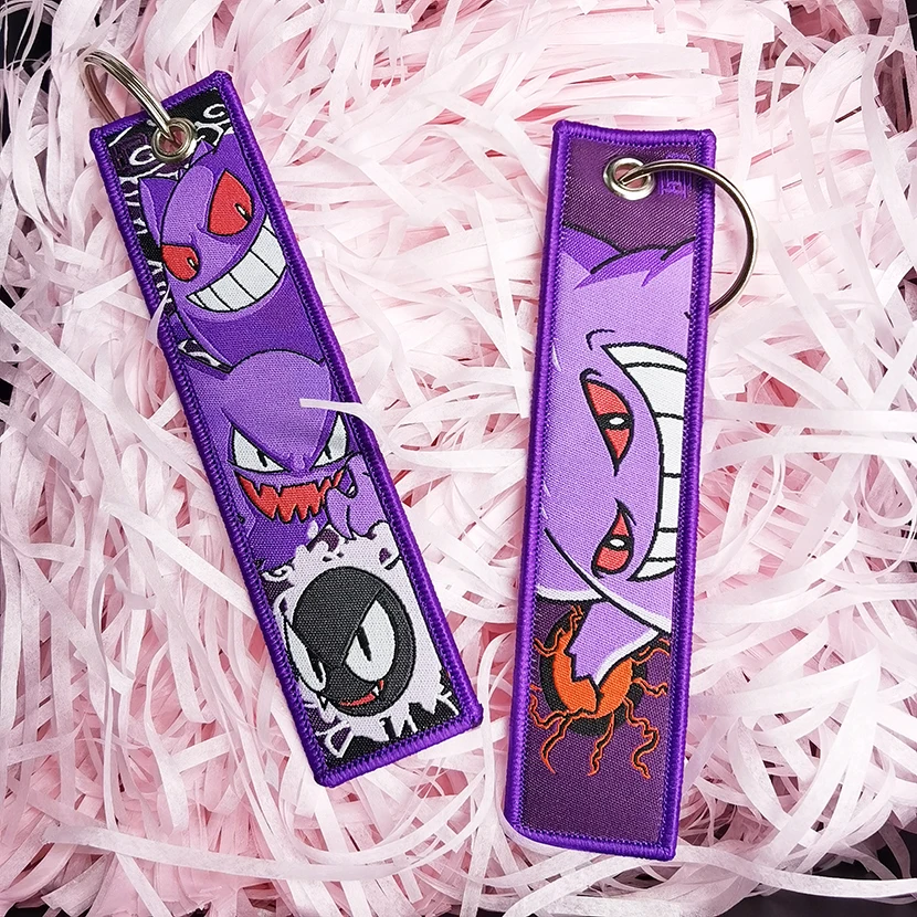 Wholesale Cheap Price Custom Safe Polyester Embroidery Keychain Custom Embroidered Keychain