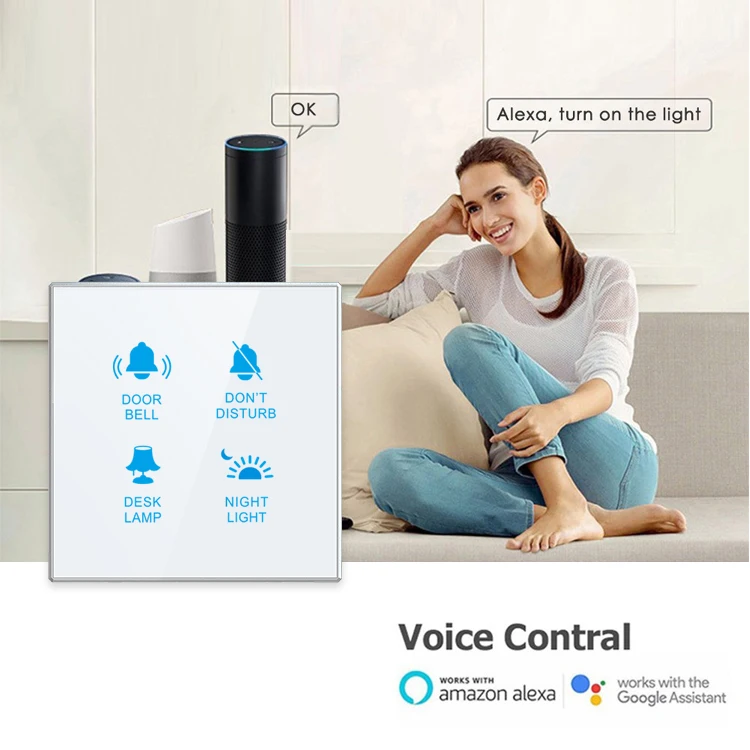 Wireless 60 lights Larkkey Life Remote smart wifi zigbee wall touch switch