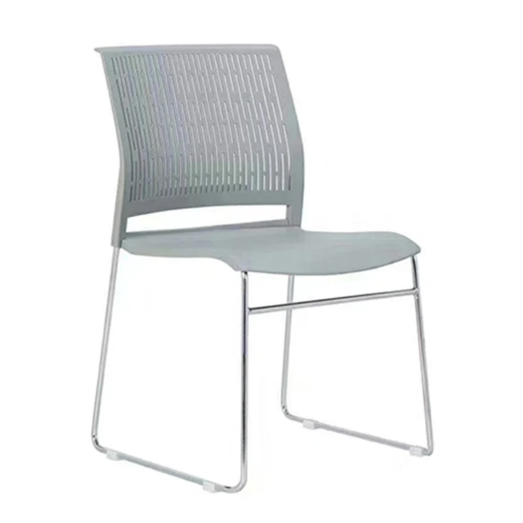 Plastic negotiation seat backrest with chrome-plated metal frame training office chair