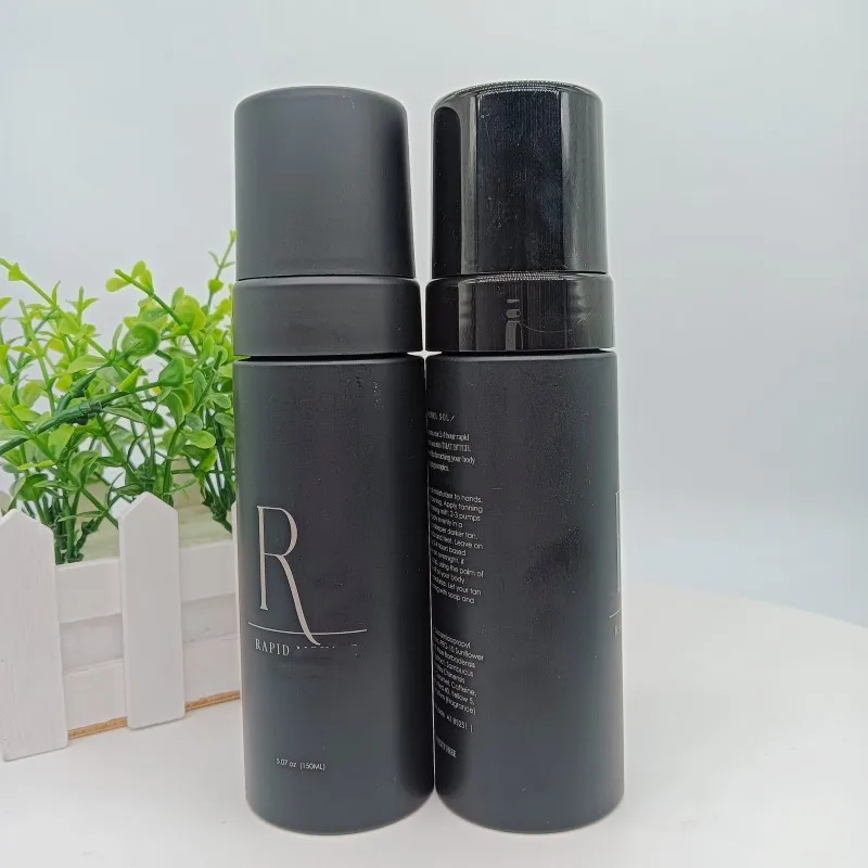 Hot Selling 100ml clear black white pink emulsion foam mousse cleanser bottle with facial wash silicone brush foam pump bottle