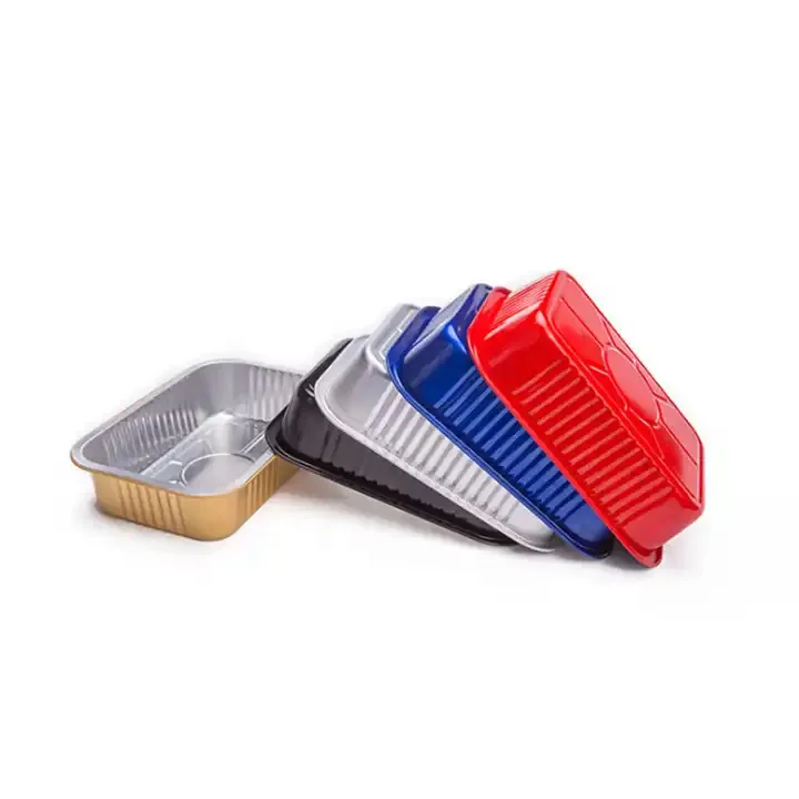 Good quality factory directly aluminum foil disposable lunch box fast food container trays at good price