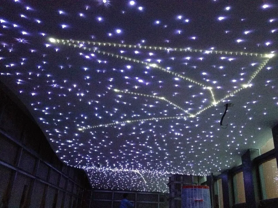Indoor LED Star Light Ceiling Fiber Optic Stars RGB Color Crystal Falling Stars Room Customizable Product Dimension