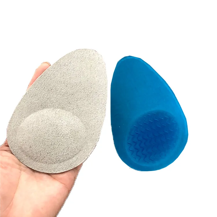 Factory direct sales support customized logo half insole cushioning silicon gel high heel cup pads height increase gel heel pad