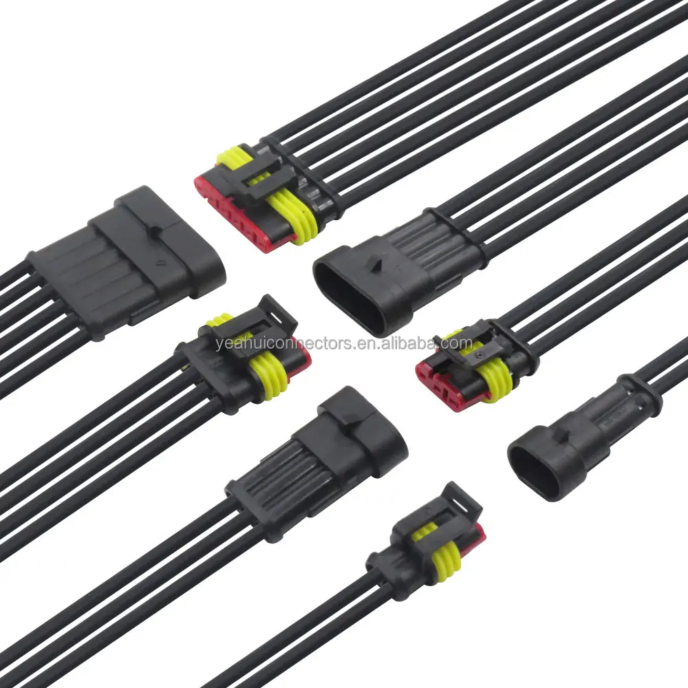 AMP супер печать 1 5 серии 3 Pin Женский Водонепроницаемый Электрический провод соединитель автомобильный разъем 282087-1