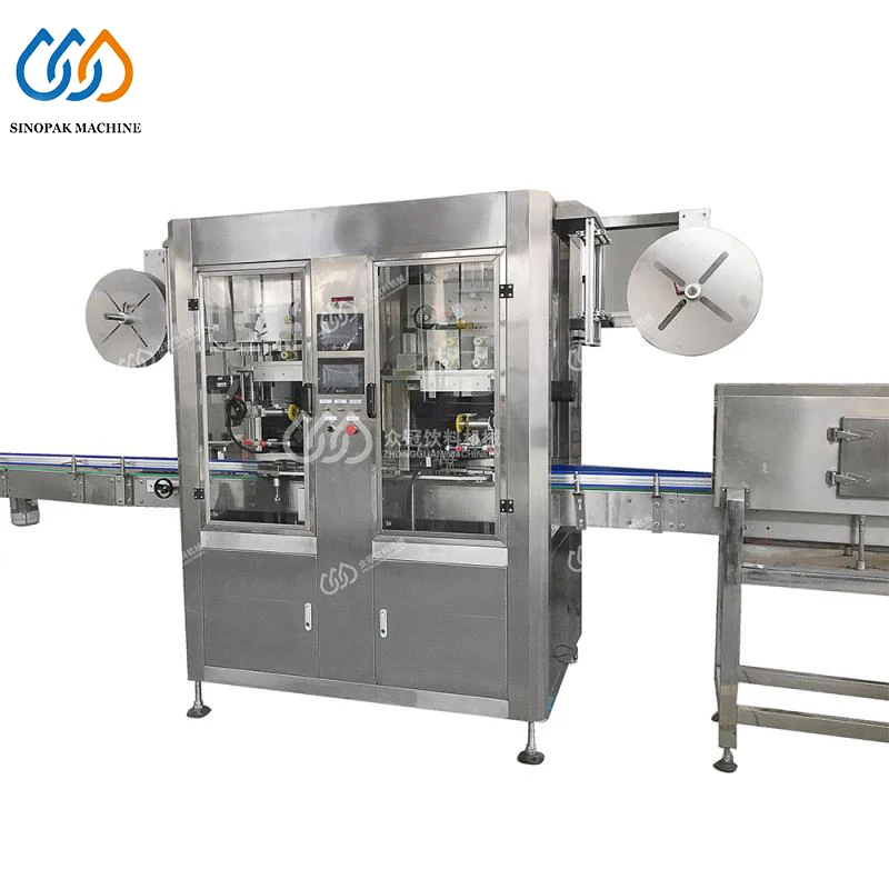 Manufacturing Plant auto shrink label sleeving machine for plastic bottles or glass