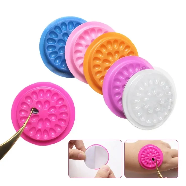New Arrival Plastic Low Humidity Lovely Long Lasting Led Latex Free Waterproof Eyelash Extension Glue Holder Sticker