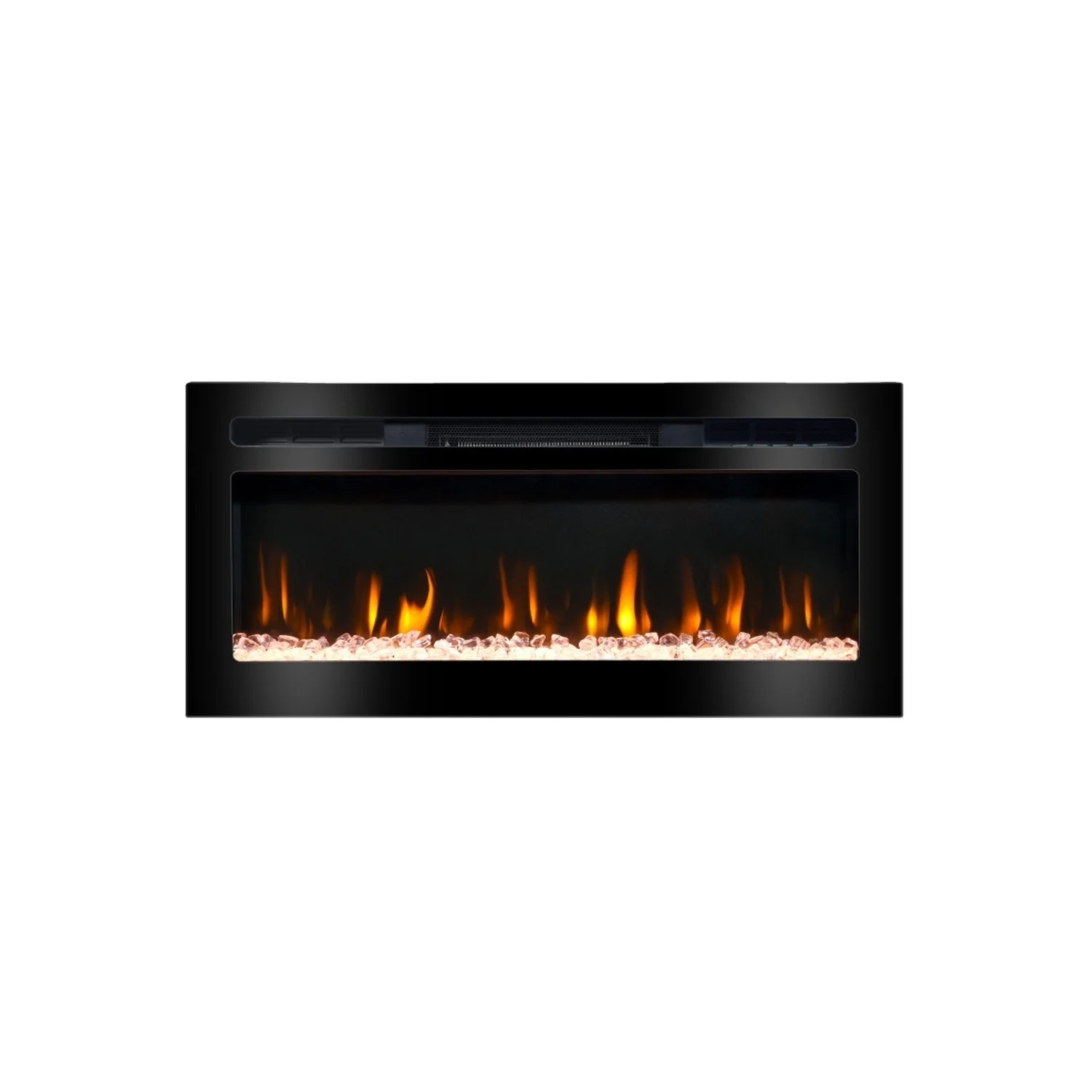 36 inches 3D Flame decorative wooden fireplaces Electric Fireplace insert with Remote Control plug in electric wall heater