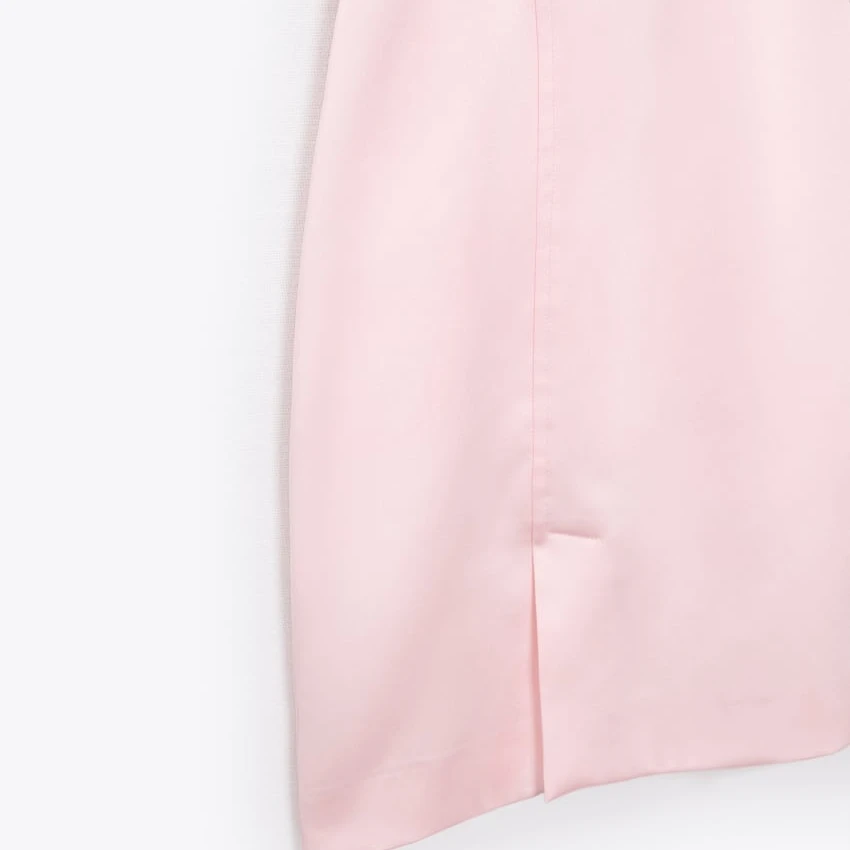 Shiny satin  Solid Color 100% Polyester Summer woman summer casual dress satin dress undefined satin dresses