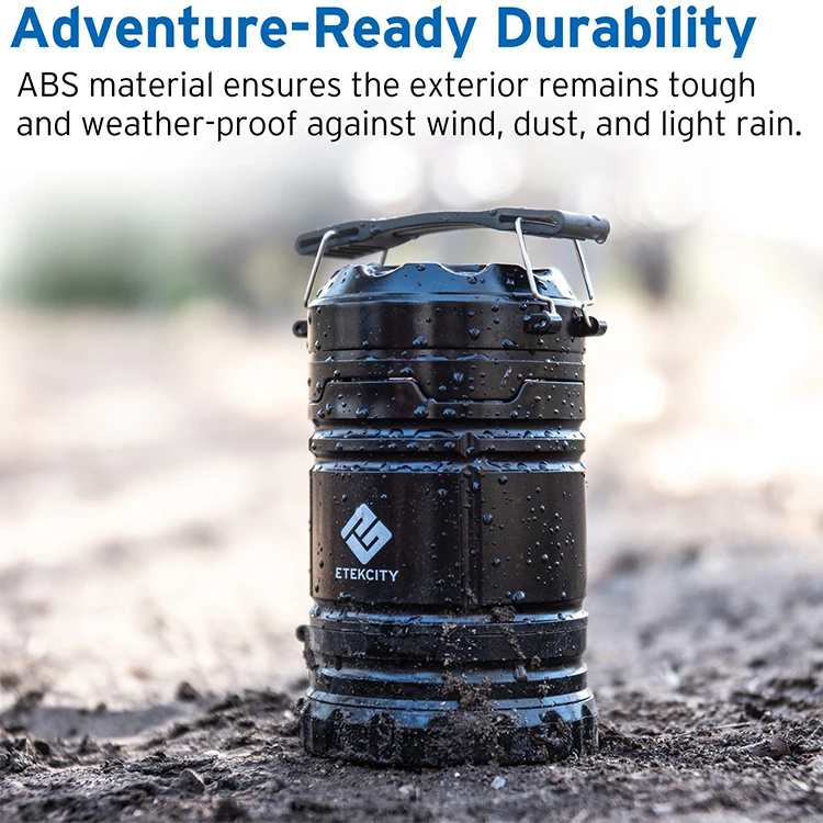Emergency LED Camping Lantern Flashlight Collapsible 2 IN 1 Lantern