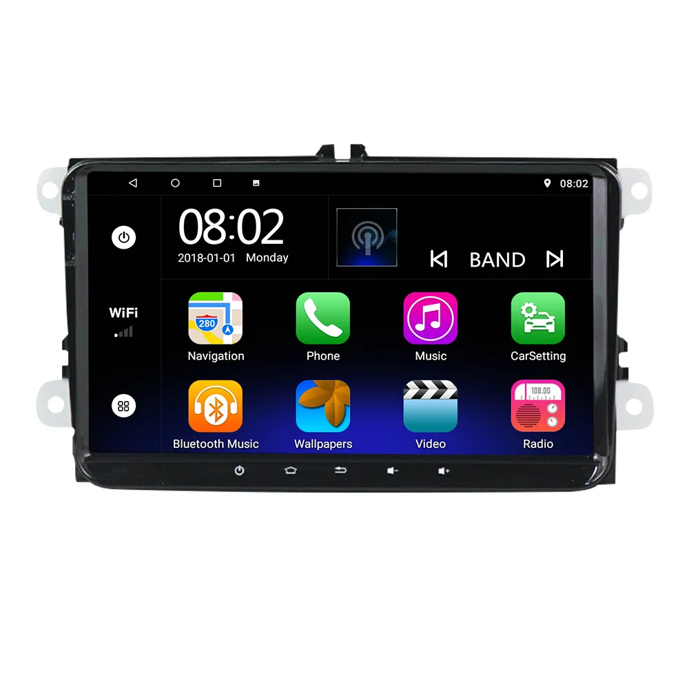  Автомобильный видеорегистратор система на Android 10 2 5D экран 9 дюймов IPS для VW Golf/Polo/Tiguan/Passat/b7/b6/SEAT/leon Wi-Fi GPS BT радио
