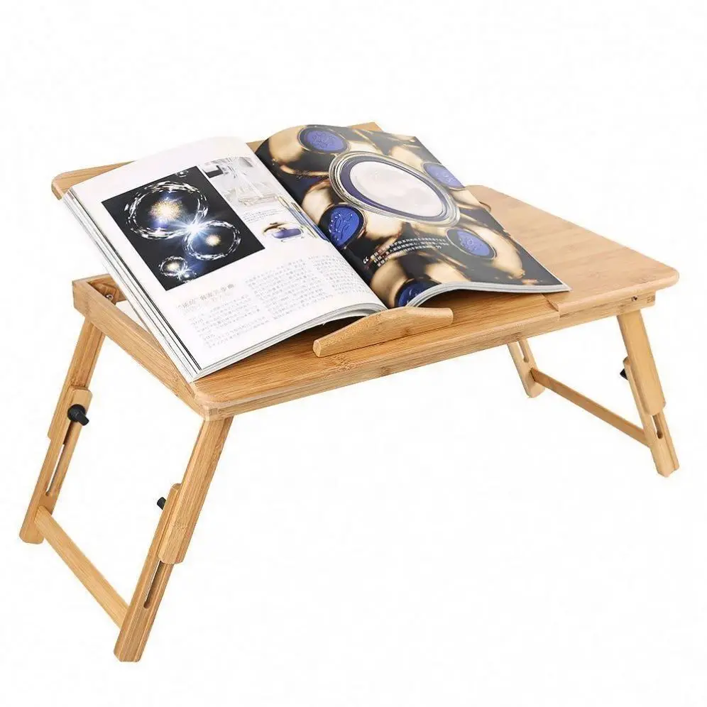 Custom Cooling Drilling Foldable Bamboo Laptop Table Multifunctional Office Desk Low Price