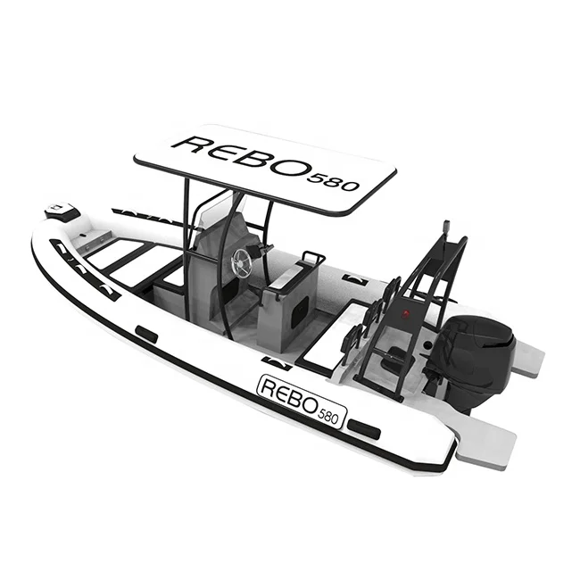 Роскошные подушки 19ft RIB 580 Deep V алюминиевые двухкорпусные надувные лодки из ПВХ/гипалона с