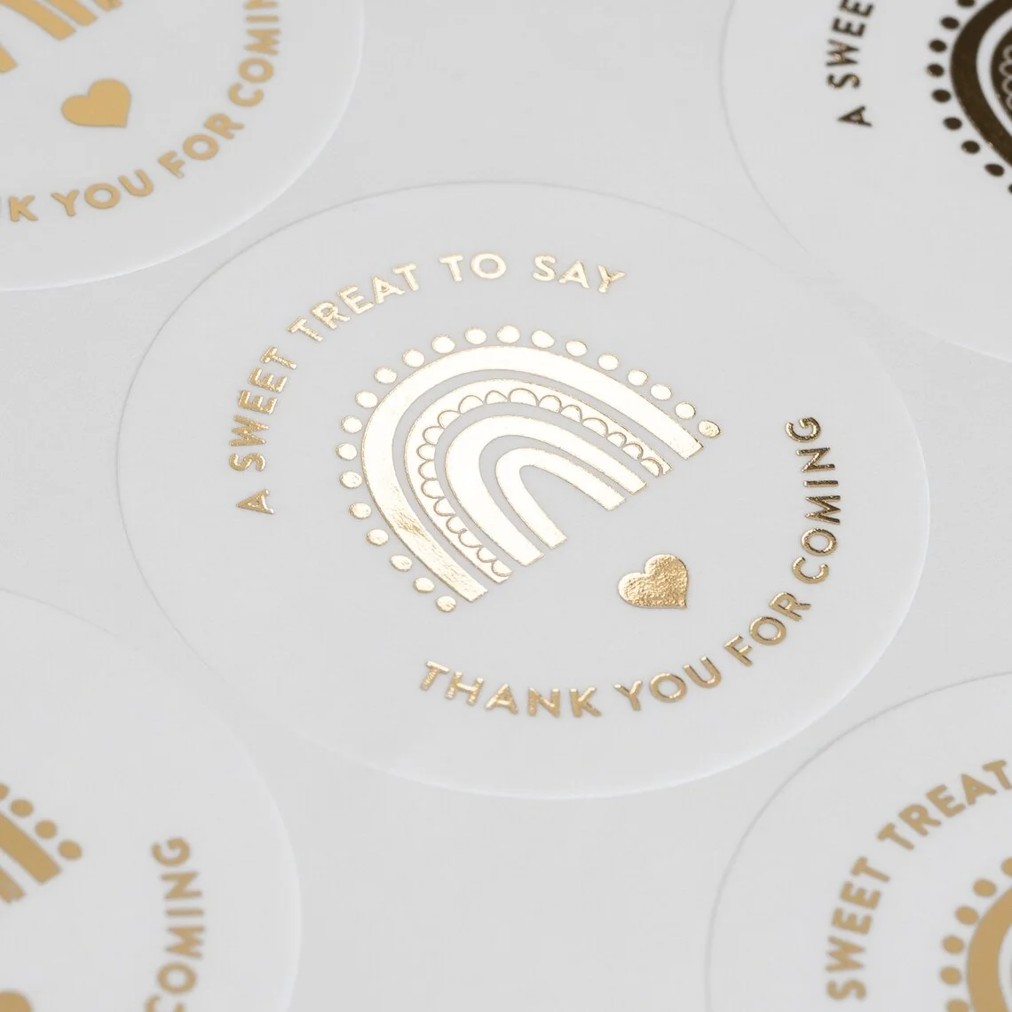 Customized Size and Design Cosmetic Vinyl Adhesive Waterproof Transparent Label Custom Logo Thank You Clear Sticker