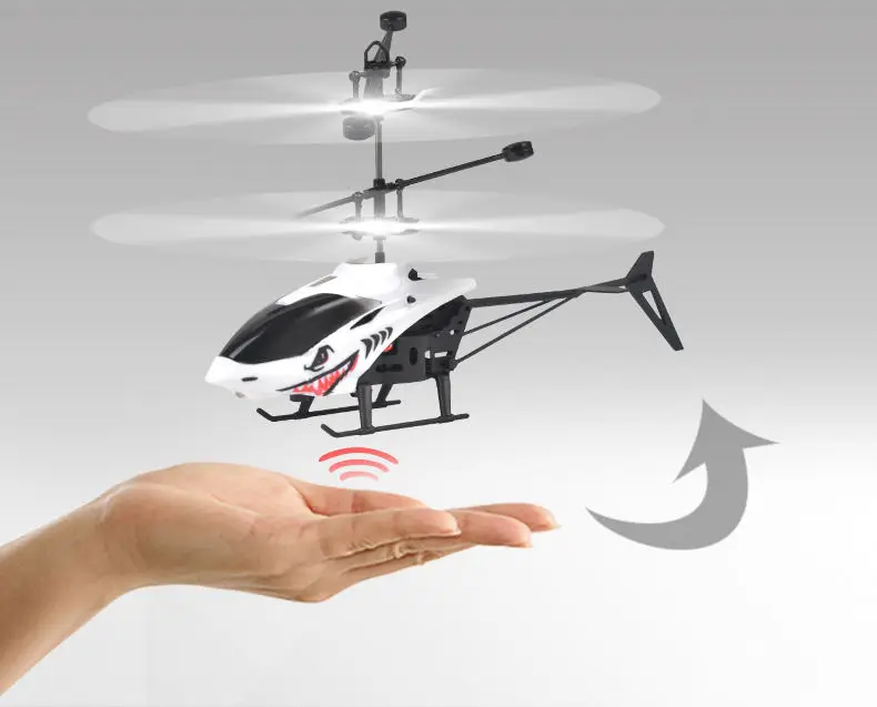 LONGXI rc helicopter remote control small Black hawk helicopter with led gesture sensor flying machine infrared helicopter toys