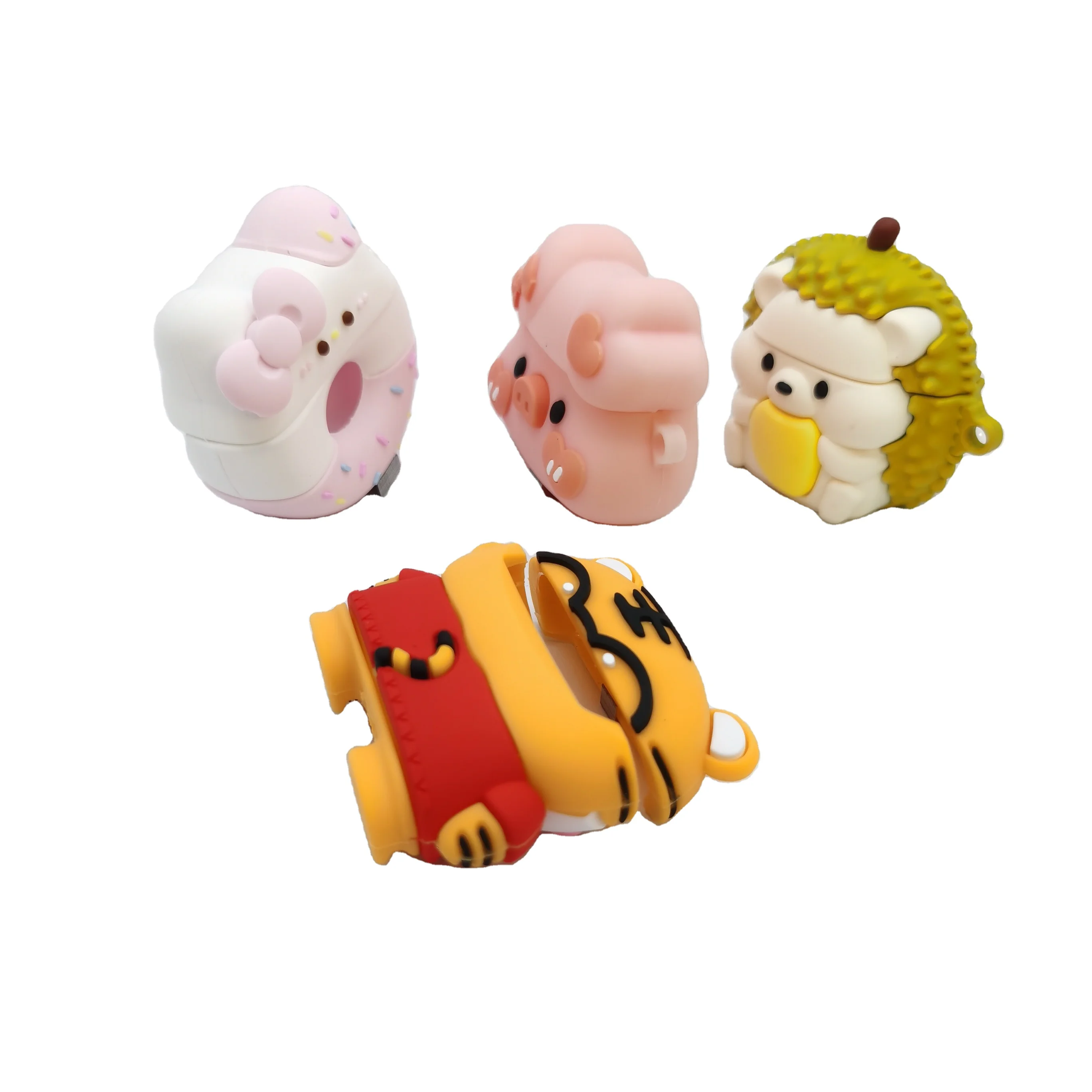 Wholesale Custom logo 3D Cute Cartoon Designs Earphone Case Cover Soft Silicone Case Cover Shock-Absorbing Protective Case