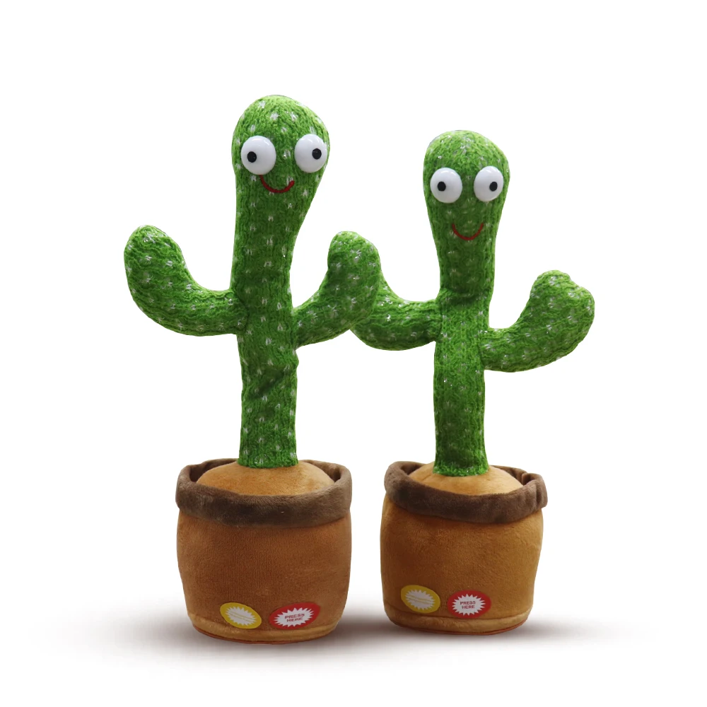 Factory 3C Certificate Interactive Talking Cactus Toys Singing and Dancing Plush Toys for Kids