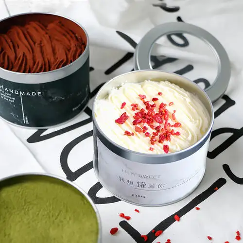 Donguan factory small round tin can for cake