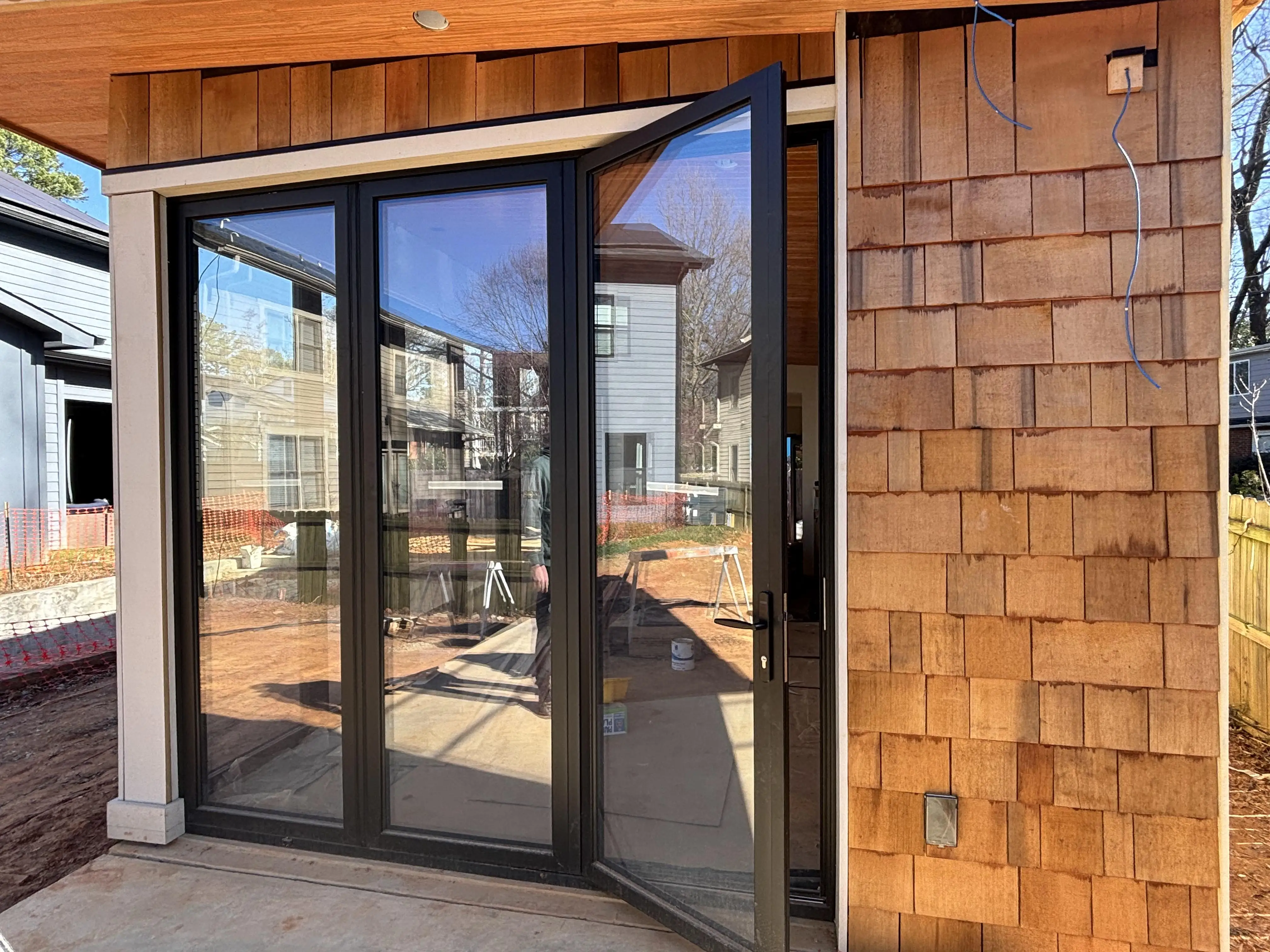 Soundproof Exterior Patio Door Bi fold Aluminium Glass Folding Door Waterproof Accordion Door