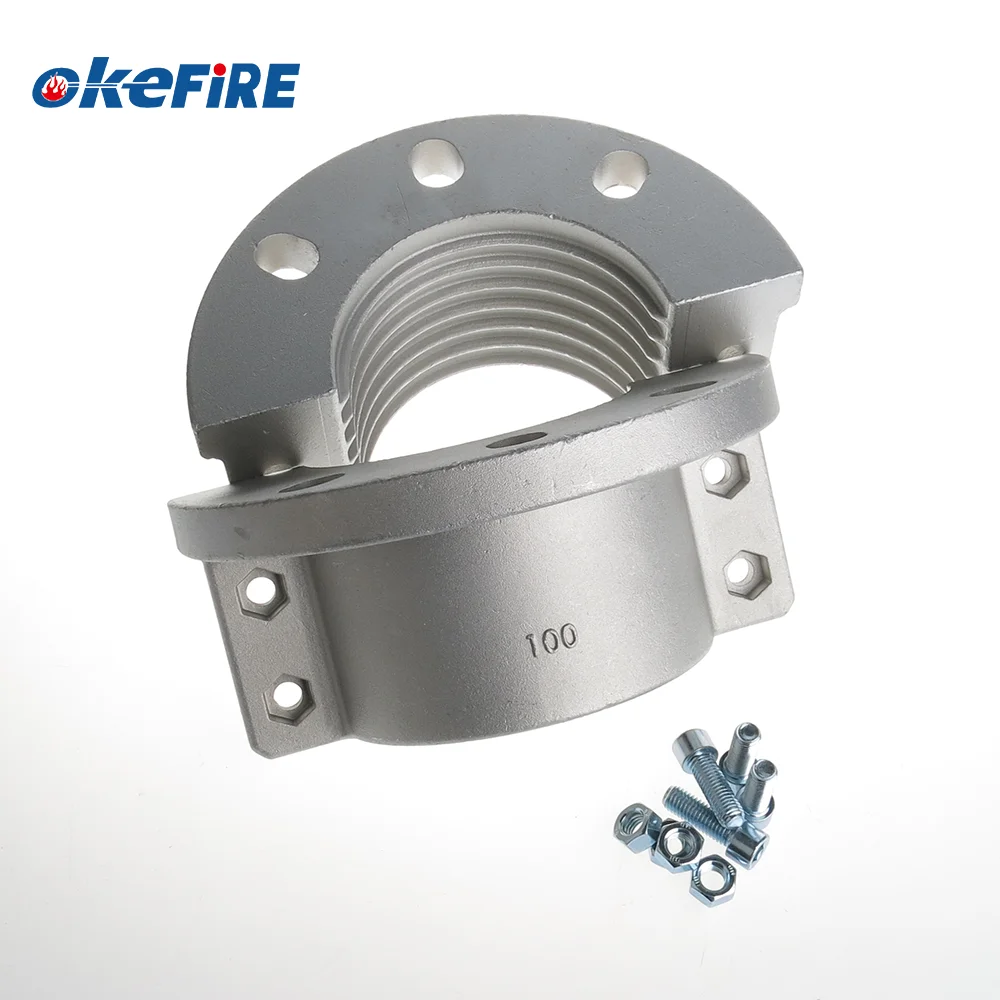 Okefire Aluminum Flange Safety Hose Pipe Clamp DN100 for Piping Fittings