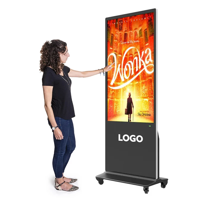 KINGONE Floor Standing 32 43 49 55 65 Inch Lcd Digital Signage Android Display Touchscreen Kiosk For Shopping Mall