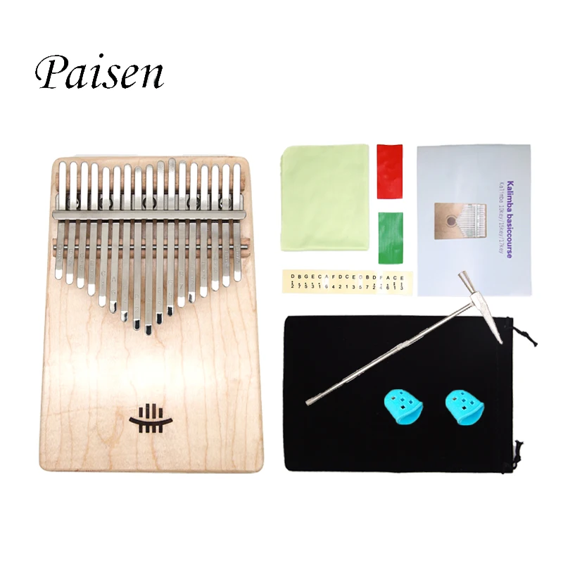 2020 wooden kalimba thumb piano oem maple kalimba diy logo Paisen manufacture