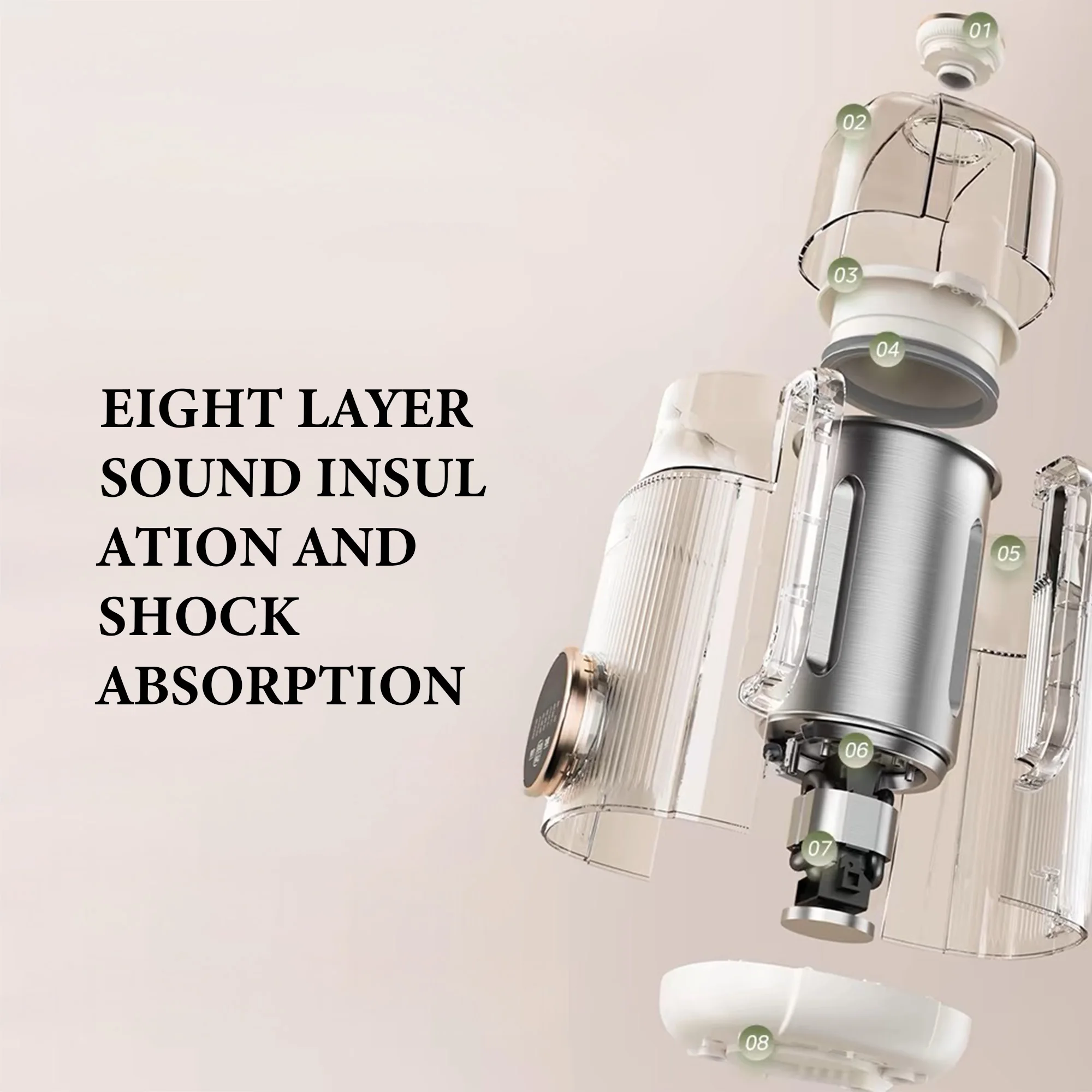35oz/1000ml Multi-Functional Automatic Soybean Milk Machine with 8 Blades Almond Soy Milk Maker