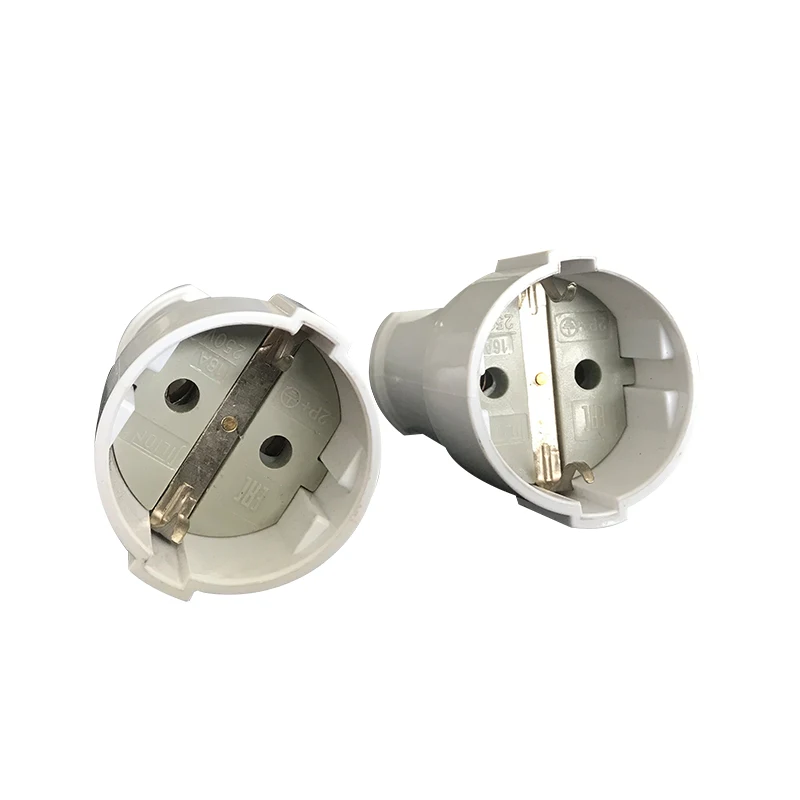 Male to 3 pin European female power adapter plug