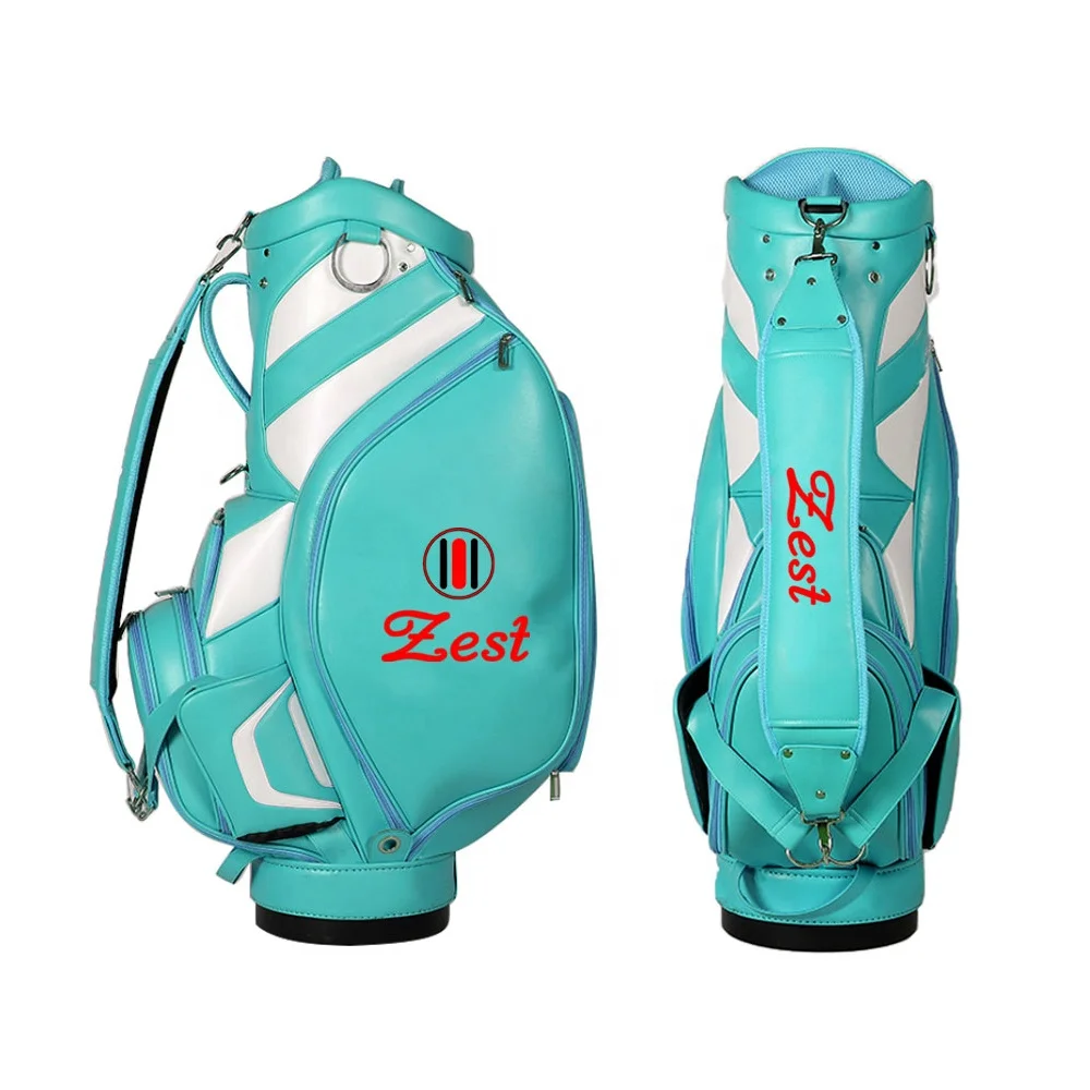 wholesale customer leather golf bag hot sale golf club Waterproof Leather Staff Bag Tour Golf bag With logo for Tournament