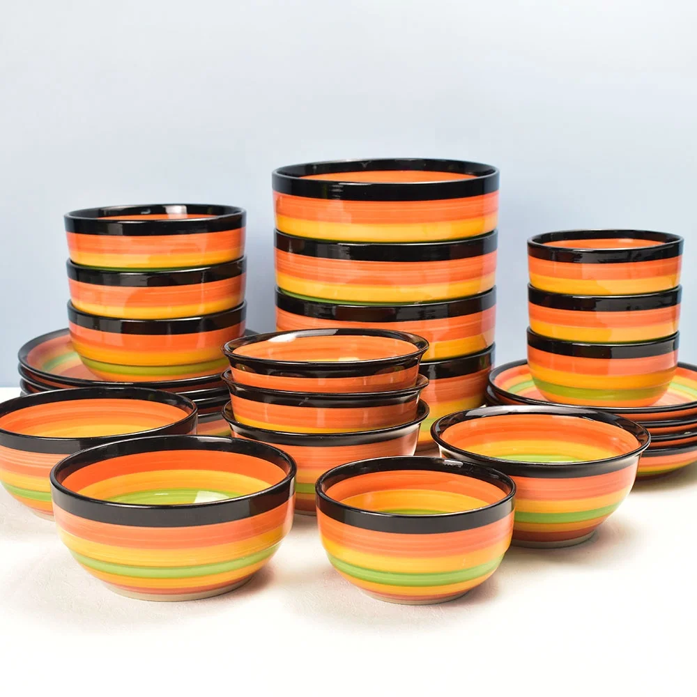 4.5 5 7 8' gloss finish with swirls inviting color-rich colorful red stoneware 24 26 20 oz cereal bowl for udon soba pho salad