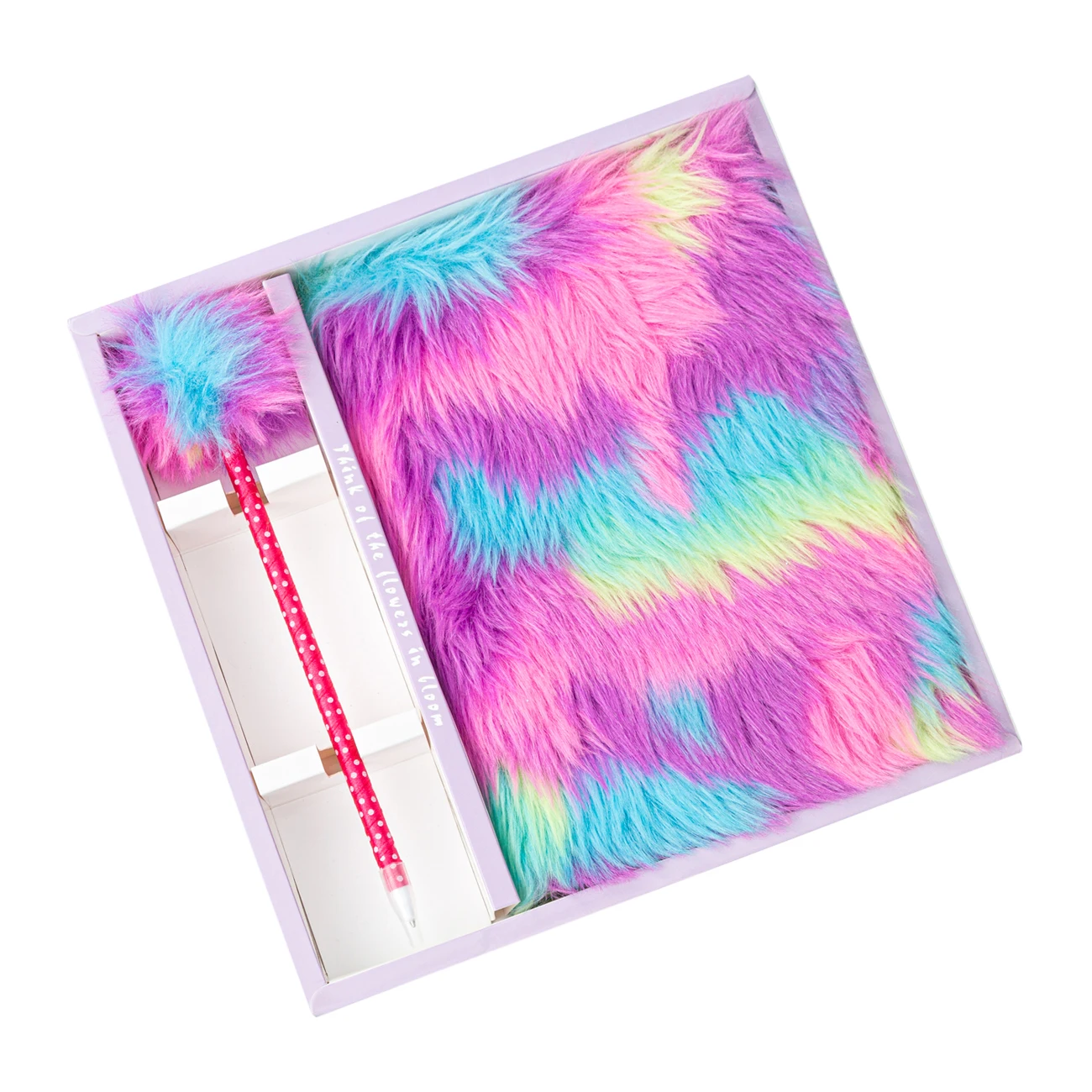 Promotion Children and Girls Notebook Set Gift Colorful Plush Notebook Set Diary Journal Plush Notebook Set