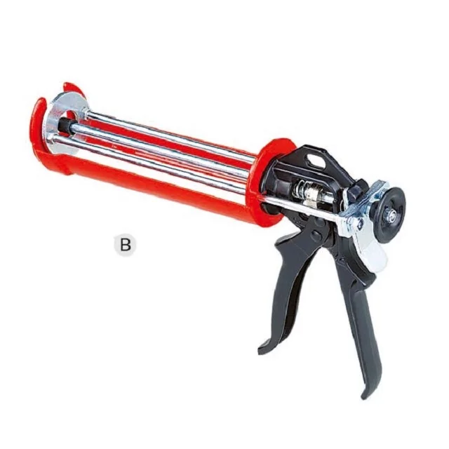 High quality  9inch   powder coated  manual three rods cordless sealant caulking gun