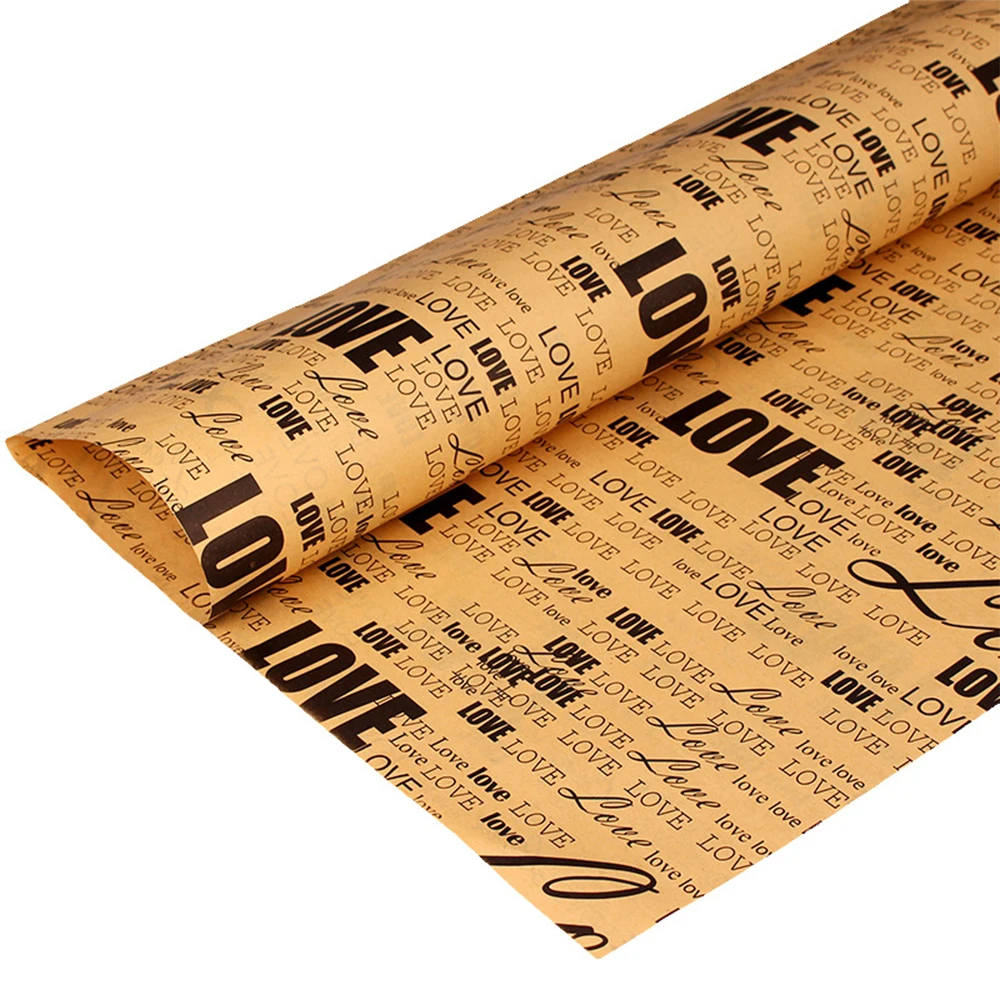 INUNION New Design printing newspaper kraft wrapping paper craft flower wrapping paper for flowers