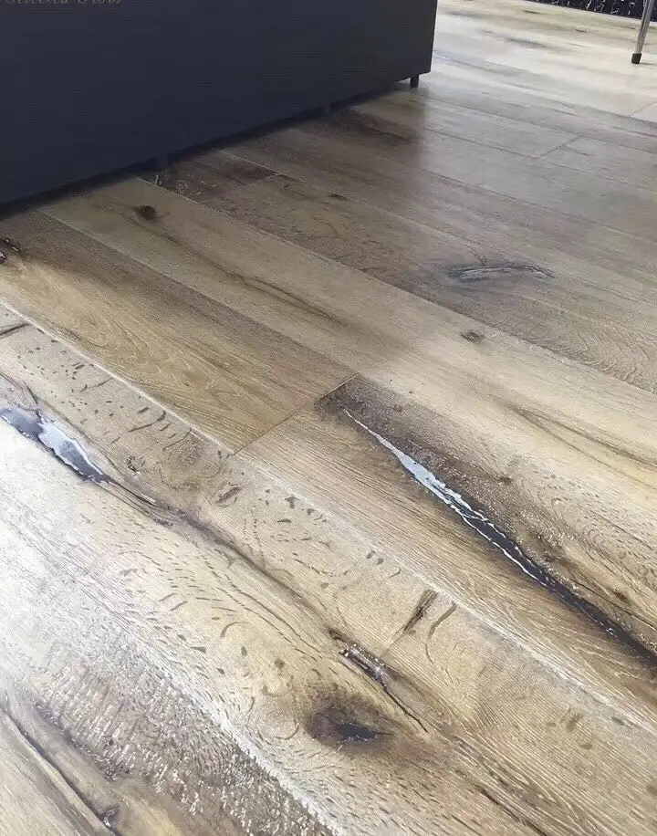 extra rustic grade Engineered oak flooring with natural oiled finish