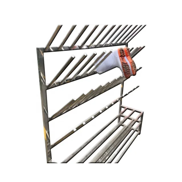 Переносная стойка для хранения обуви из нержавеющей стали, стойка для обуви для пищевой мастерской