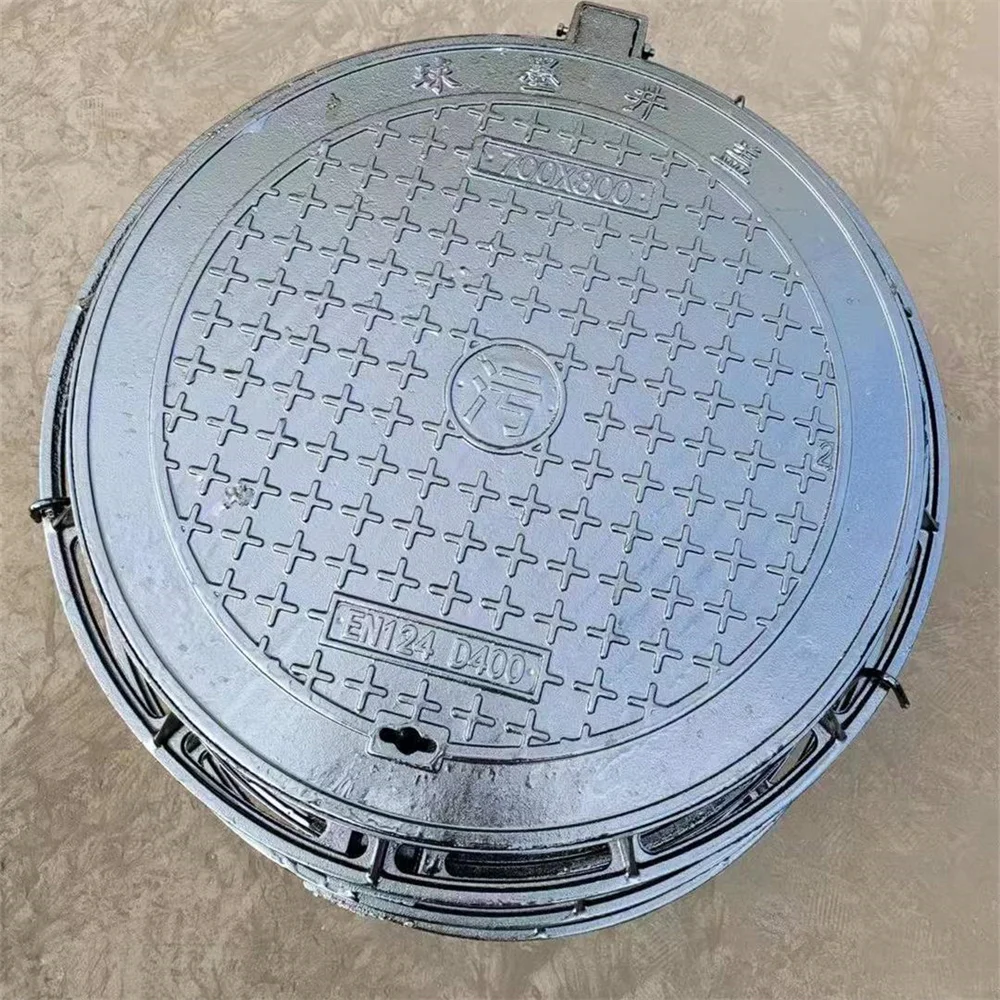 ductile iron manhole cover square cast Block campus sewer Can be customized sealed round bs en 124 ductile iron manhole cover
