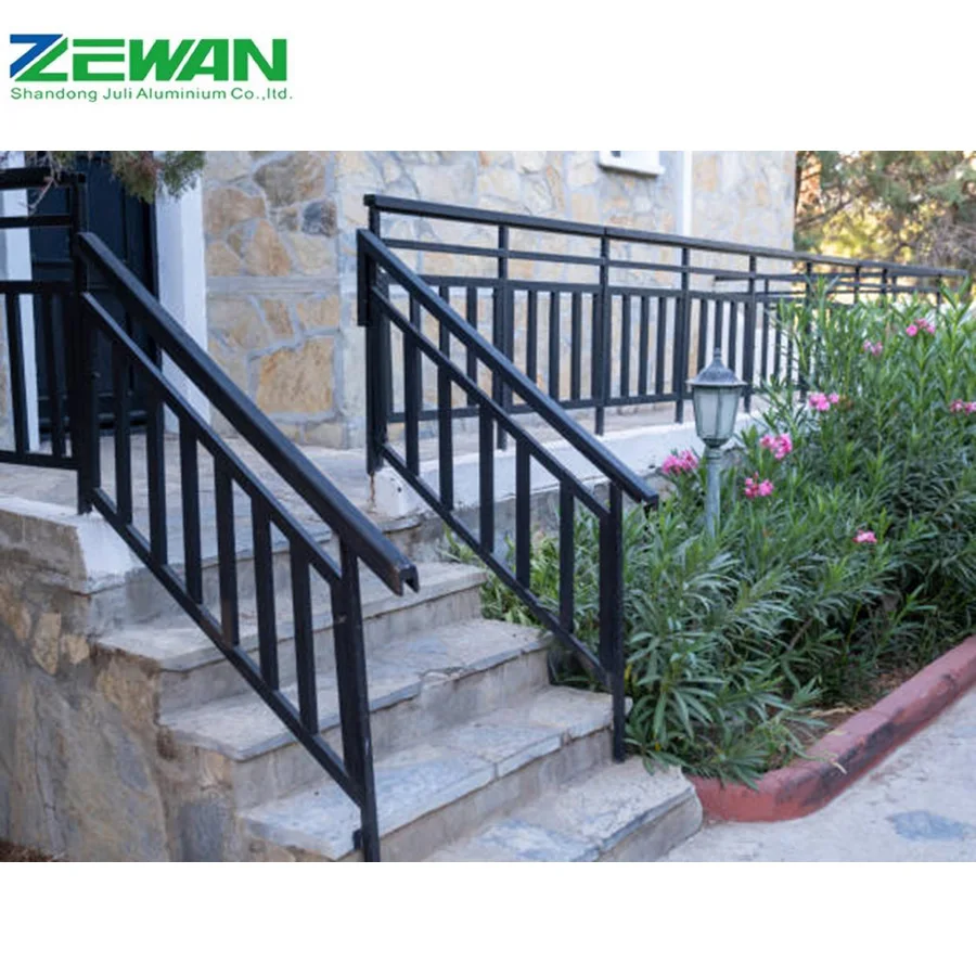 Outdoor Aluminum Alloy Security Balustrade Handrail Metal Frame Post Caps Elegant Design for Balcony Stair Railing
