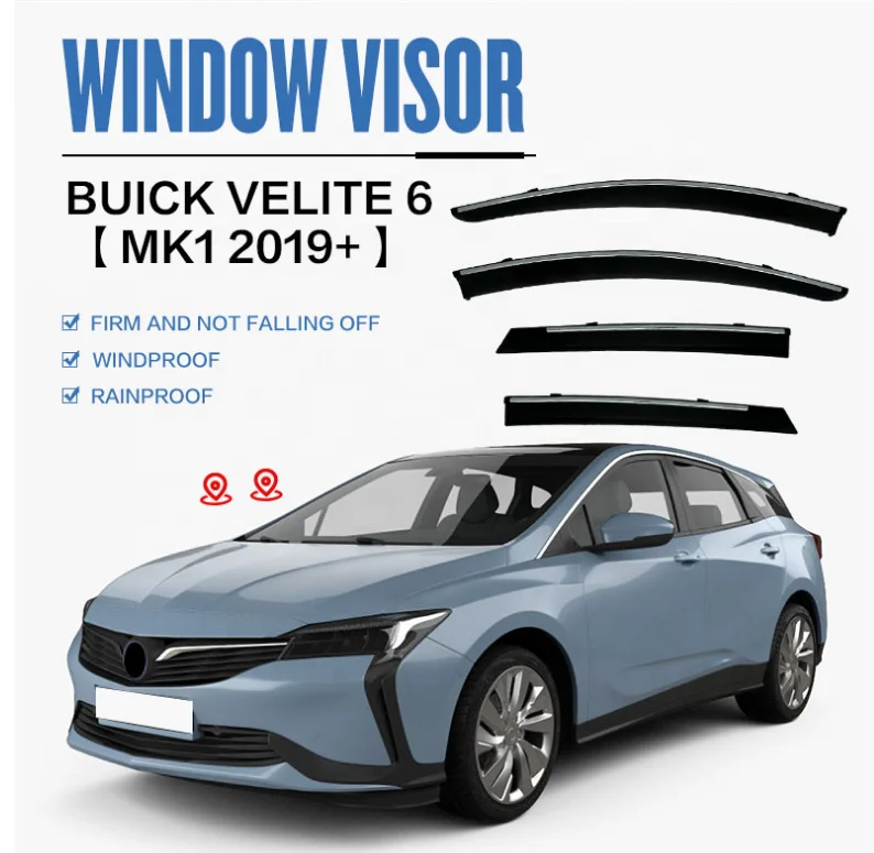 4 шт. боковые оконные дефлекторы козырьки подходят для 2022 BUICK VELITE 6 Vent козырек Защита от Солнца/Дождя